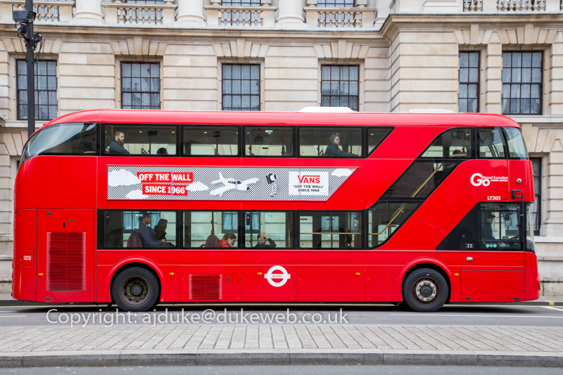 London New Routemaster double-decker red bus