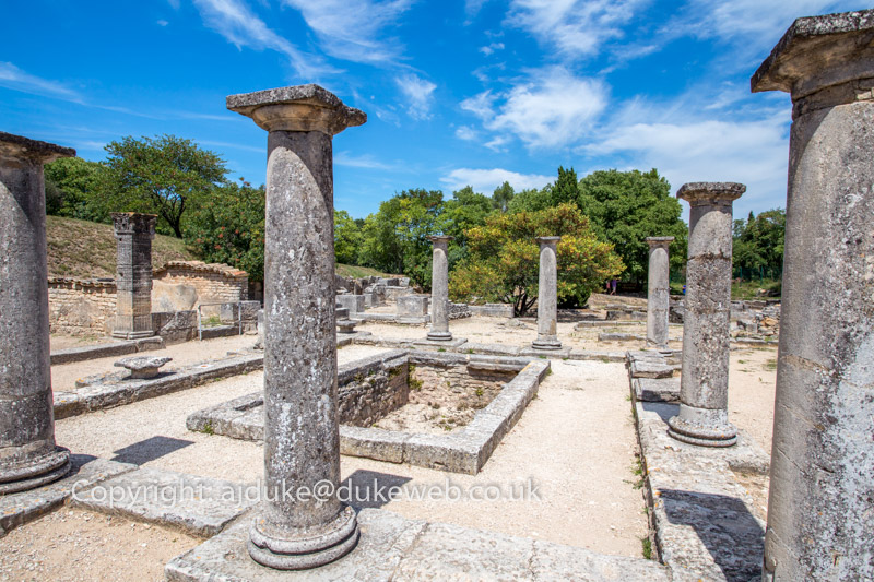 stock Glanum Roman city ruins at St. Remy de Provence, Provence, France